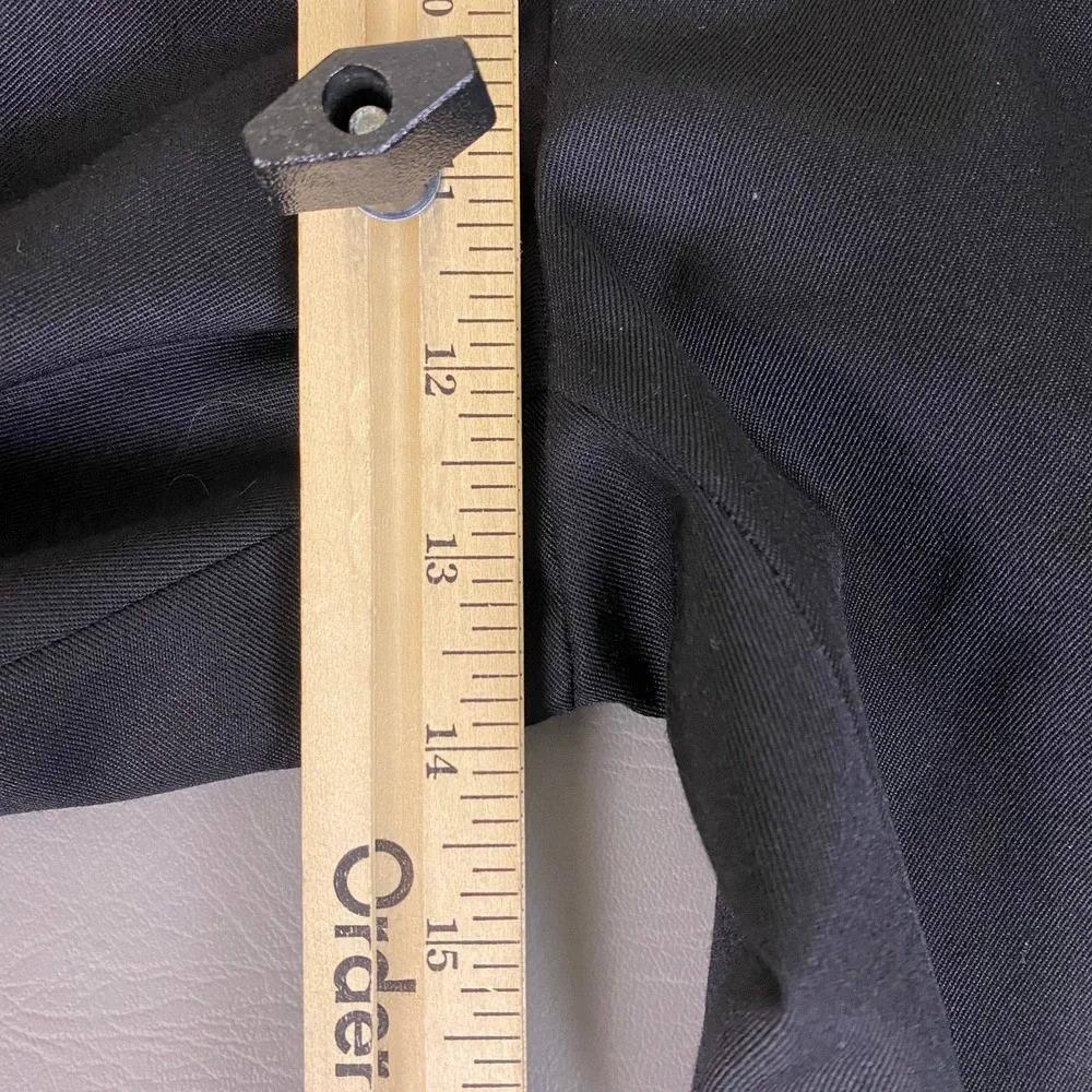 Joseph & Feiss Wool Dress Pants Mens Size 40x34 Black Pleated Cuffed Relaxed Fit